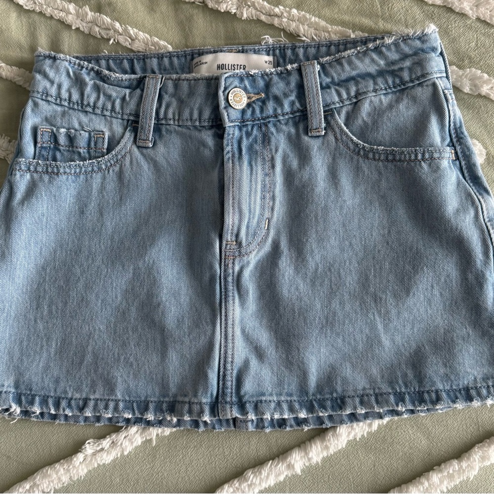 Hollister Women's Light Blue Denim Skirt